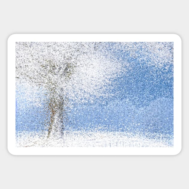 Abstract Winter Scene Sticker by AlexMir